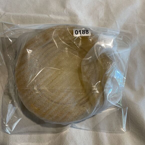 Vintage Amber Ashtray 4.5" Round Sun Yellow Heavy Thick Cut Glass - Picture 12 of 12